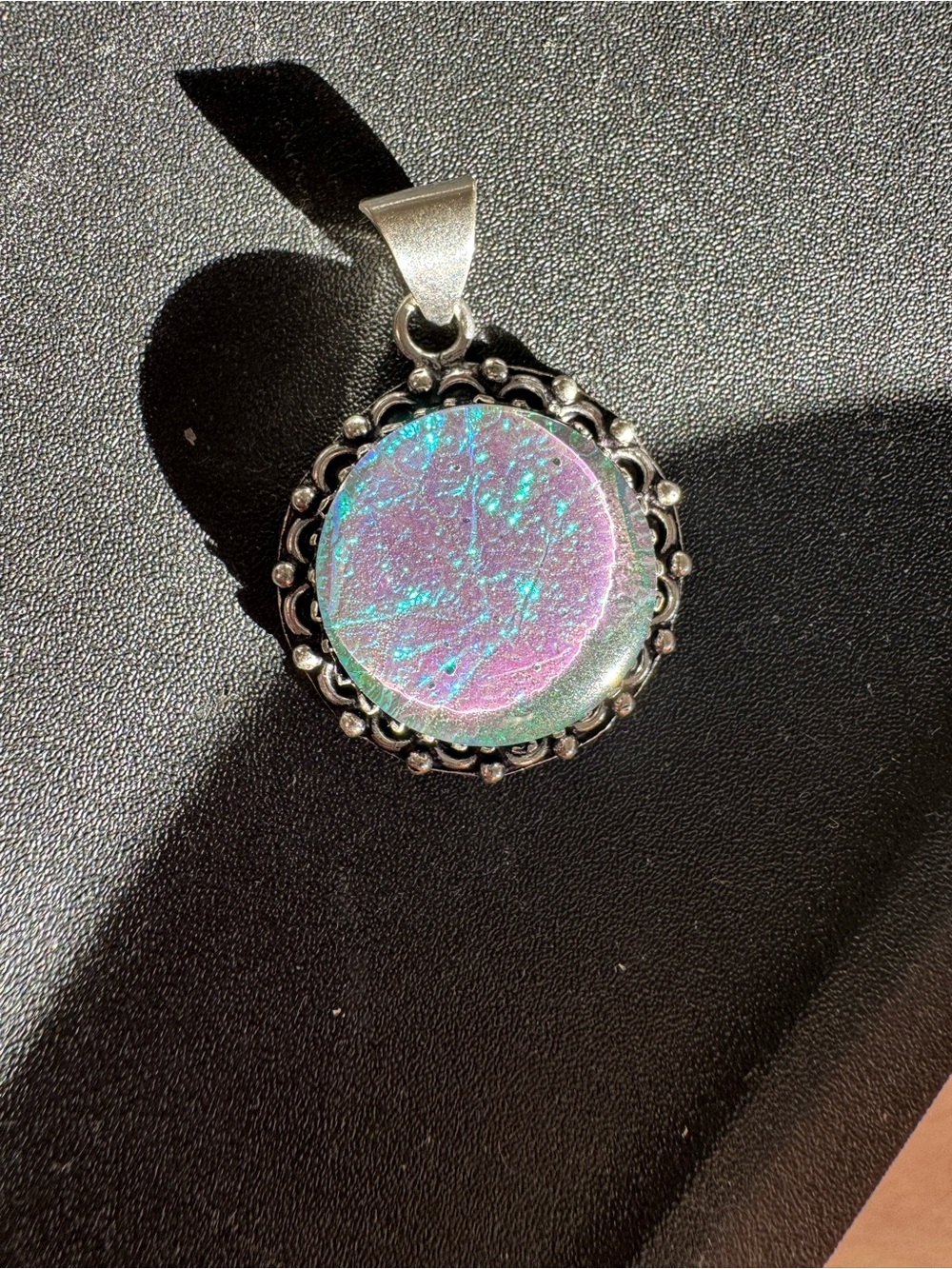 Triplet Opal .925 sterling silver necklace - Picture 7 of 8